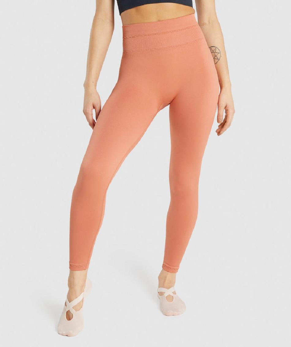 Leggins Gymshark Studio Mujer Naranjas | CO 2927DFM